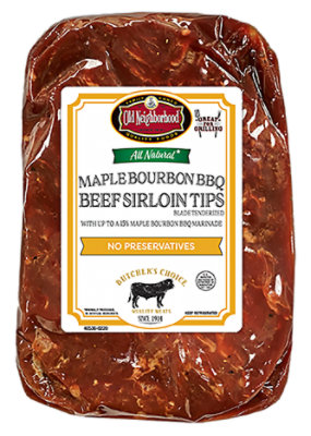 Old Neighborhood Maple Bourbon Marinated Sirloin Beef Tips Up To 15% Solution - 1 Lb