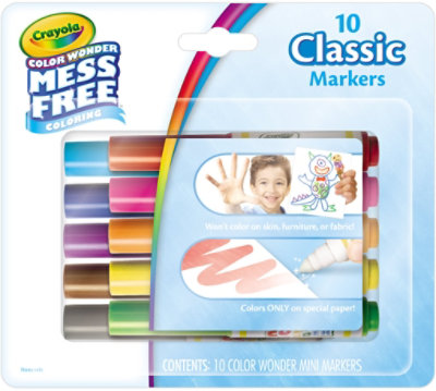 Color Wonder Mini Markers Classic Colors - 10 CT - Image 1