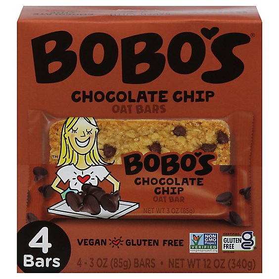 Bobo's Chocolate Chip Oat Bars - 4-3 Oz