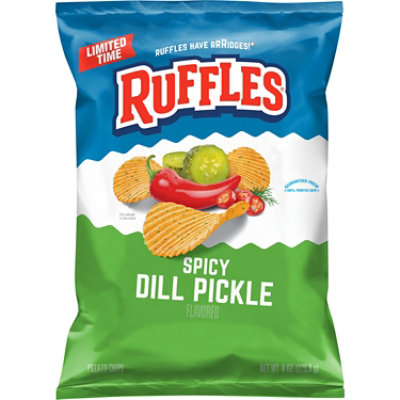 Ruffles Dill Pickle Potato Chips - 8 Oz