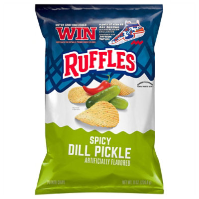 Ruffles Dill Pickle Potato Chips - 8 Oz - Image 2