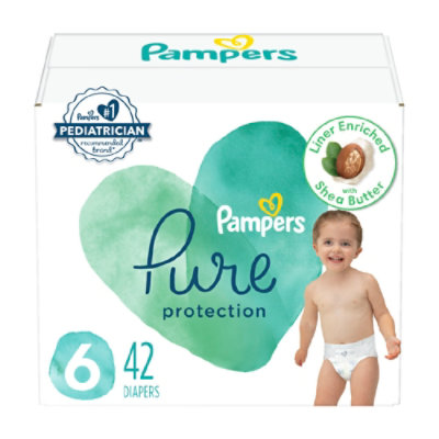 Pampers Pure Protection Size 6 Diapers Super Pack - 42 Count - Image 1