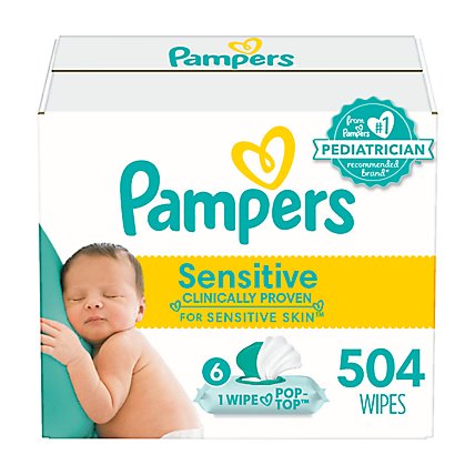 Pampers Baby Wipes Sens Ff 7x - 504 CT - Image 1
