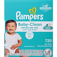 Pampers Baby Wipes Baby Clean Perfume Free 9X Pop Top - 720 Count - Image 5