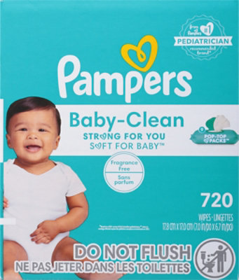 nieuwigheid Zilver markeerstift Pampers Baby Wipes Baby Clean Perfume Free 9X Pop Top - 720 Count -  Jewel-Osco