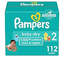 Pampers Baby Dry Diaper Sup Pack Size 2 - 112 CT