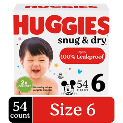 Huggies Snug & Dry Size 6 Baby Diapers - 54 Count - Image 1