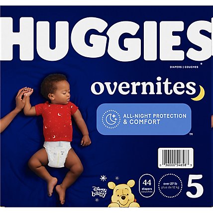 Huggies Overnite Giga Pack Diapers Sz 5 - 44 CT - Image 2