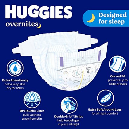 Huggies Overnite Giga Pack Diapers Sz 5 - 44 CT - Image 7