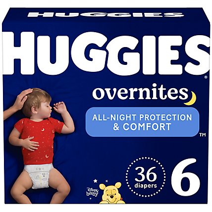 Huggies Overnite Giga Pk Diapers Sz 6 - 36 CT - Image 2