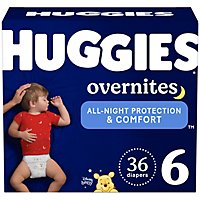 Huggies Overnite Giga Pk Diapers Sz 6 - 36 CT - Image 2