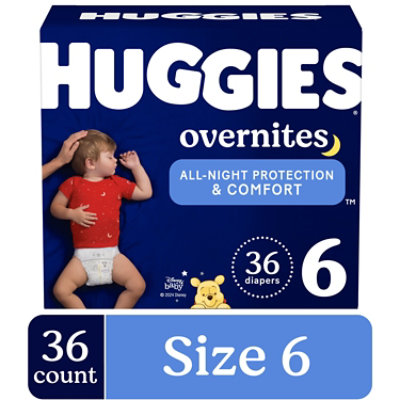 Huggies Overnites Baby Diapers Size 6 - 36 Count - Image 1