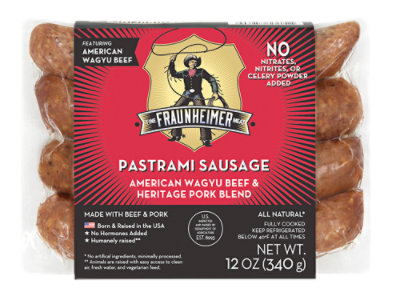 Fraunheimer Sausage Pastrami - 12 OZ - Image 1