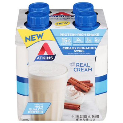 Atkins Shake Creamy Cinnamon Swirl 4 Pack  - 11 Oz - Image 3