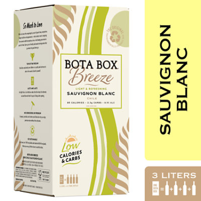 Bota Box Breeze Sauvignon Blanc White Wine - 3 Liter - Image 1