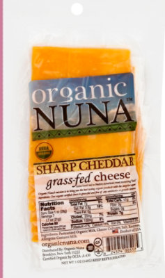 Organic Nuna Sliced Sharp Cheddar Cheese - 5 Oz - Image 2