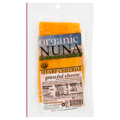 Organic Nuna Sliced Sharp Cheddar Cheese - 5 Oz - Image 1