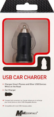 1 Port Usb Car Charger Black - EA - Image 2