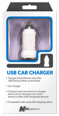 1-port Usb Car Charger White - EA - Image 1