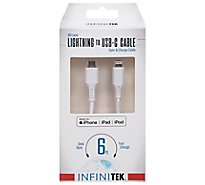 10ft Mfi Lightning To Usb-c Sync & Charge Cable - White - EA