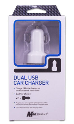 2port Car Charger White - EA - Image 1