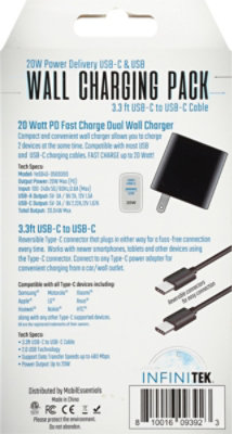 Dual Wall Fast Charging Pack With 3.3 Usb Type C -usb C Cable Black 18w - EA - Image 4