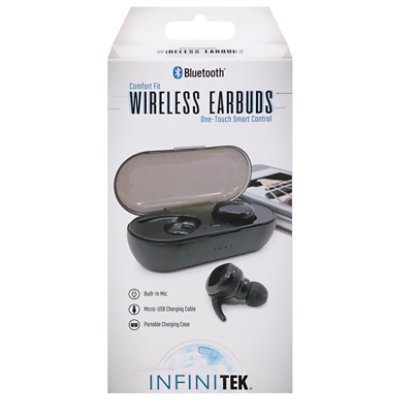Bluetooth Comfort Fit Wireless Earbuds - With Portable Charging Case - EA -  Safeway