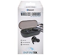 Bluetooth Comfort Fit Wireless Earbuds - With Portable Charging Case - EA