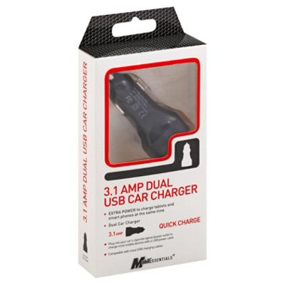 2-port 3.1 Usb Car Charger Black - EA - Image 1