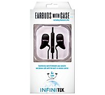 Earbuds - Remote & Mic With Case - Black - EA
