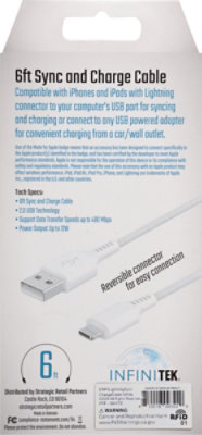 Lightning To Usb Sync & Charge Cable White Mfi Certified 6.6ft - EA - Image 3