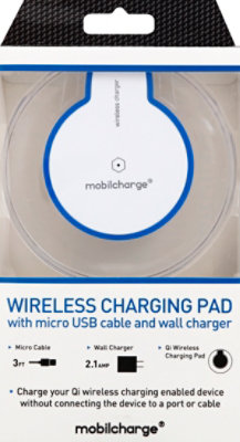 Wireless Charging Pad W/usb Cable Wall 2.1 Charger - EA - Image 2