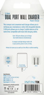 Dual Port Wall Charger Usb C And Usb Ports White 10w - EA - Image 4