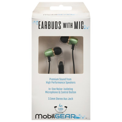 Earbuds With Mic Black Premium Sound High Performance Speakers - EA - Image 3