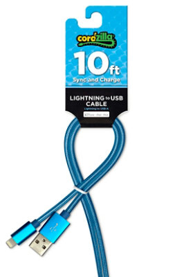 Cordzilla C94 Lightning To Usb A Cable Various Colors - EA - Image 1