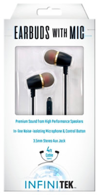 Earbud With Mic-black - EA - Image 1