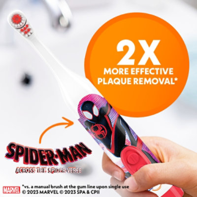 Spinbrush Kids Spider Man Battery Powered Soft Bristles Electric Toothbrush - Each - Image 4