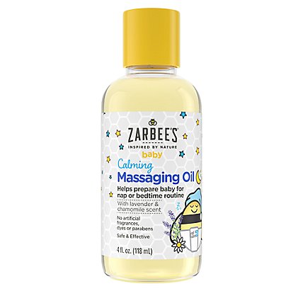 Zarbee's Baby Lavender And Chamomile Calming Massage Oil - 4 Fl. Oz. - Image 1