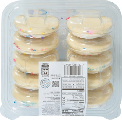 Overjoyed White Frosted Sugar Cookies 10 Count - 13.5 Oz - Image 5