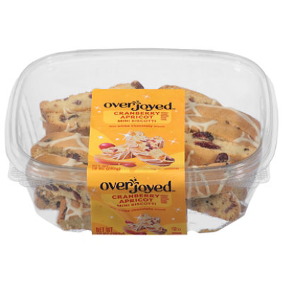 Overjoyed Cranberry Apricot Biscotti with White Chocolaty Drizzle Mini - 10 Oz