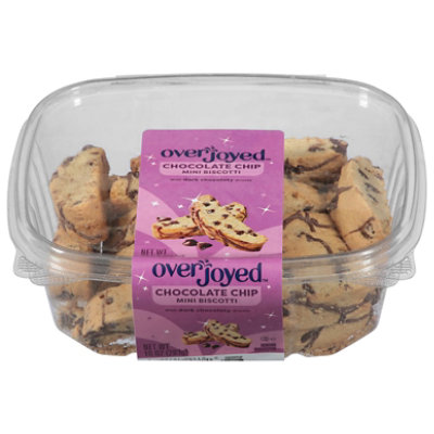 Overjoyed Chocolate Chip Biscotti with Dark Chocolaty Drizzle Mini - 10 Oz