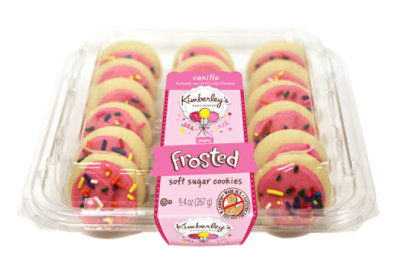 Everyday Vanilla Pink Mini Frosted Cookies - 18 CT - Image 1