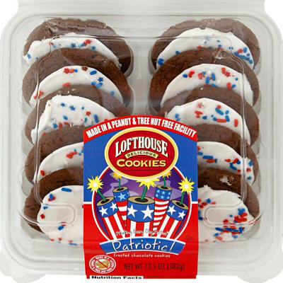 Patriotic Chocolate Frosted Sugar Cookies - 13.5 OZ - Image 1