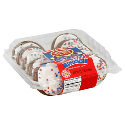 Patriotic Chocolate Frosted Sugar Cookies - 13.5 OZ - Image 1