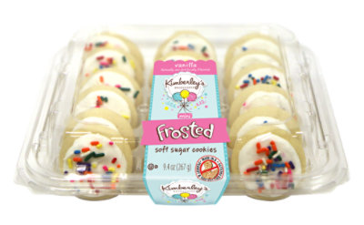 Everyday Vanilla White Mini Frosted Cookies - 18 CT - Image 1