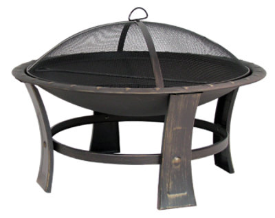 Shinerich Round Wood Fire Pit - 29 Inch - Image 1