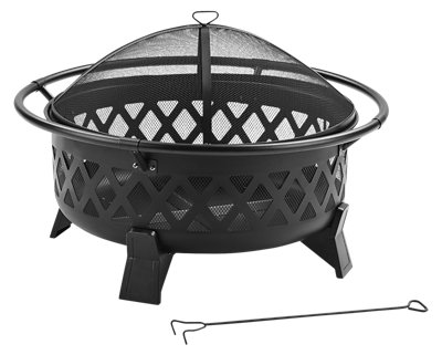 Shinerich Round Wood Fire Pit - 35 Inch - Image 1
