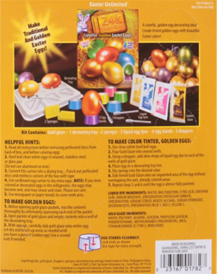 Easter Unlimited RJ Rabbit Approved 24K Colorful Golden Easter Eggs Egg Decorating Kit - Each - Image 5