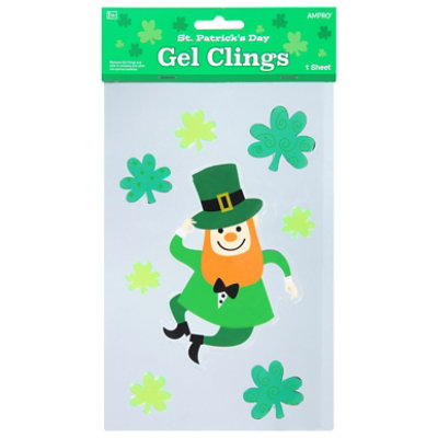 Ampro St. Patrick's Day Gel Clings - Each - Image 1