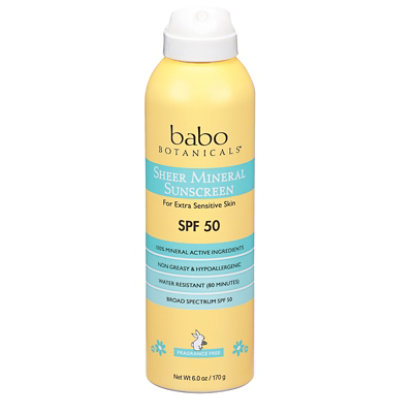 Babo Botanicals Spf 50 Sunscreen Spray - 6 Oz - Image 3